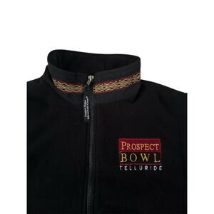 Vintage 90s Prospect Bowl Telluride USA Made Large Fleece Full Zip Vest VTG